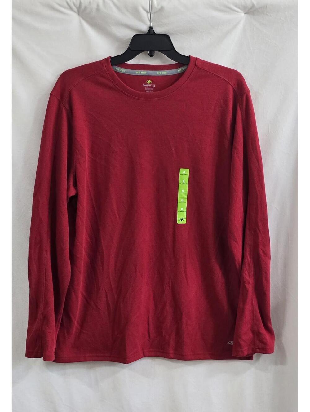 NordicTrack XL Long Sleeve Hiking Tee Red Performance Shirt size XL